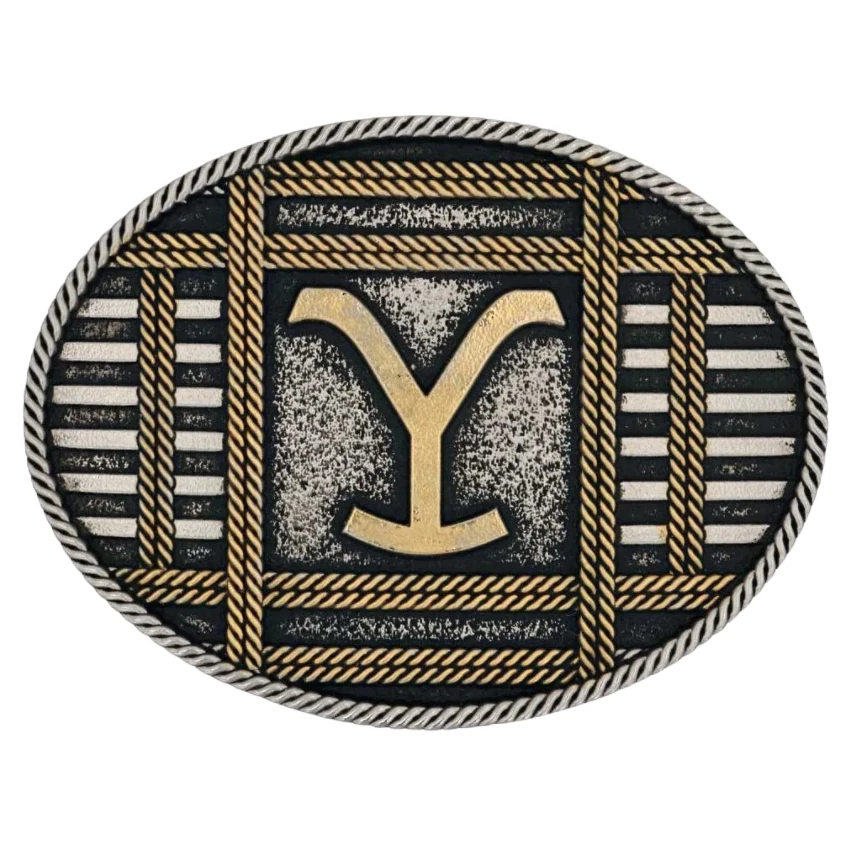 Montana Silversmiths® Men's Yellowstone Squared UpBuckle A912YEL 3 Montana Silversmiths® Men's Yellowstone Squared UpBuckle A912YEL