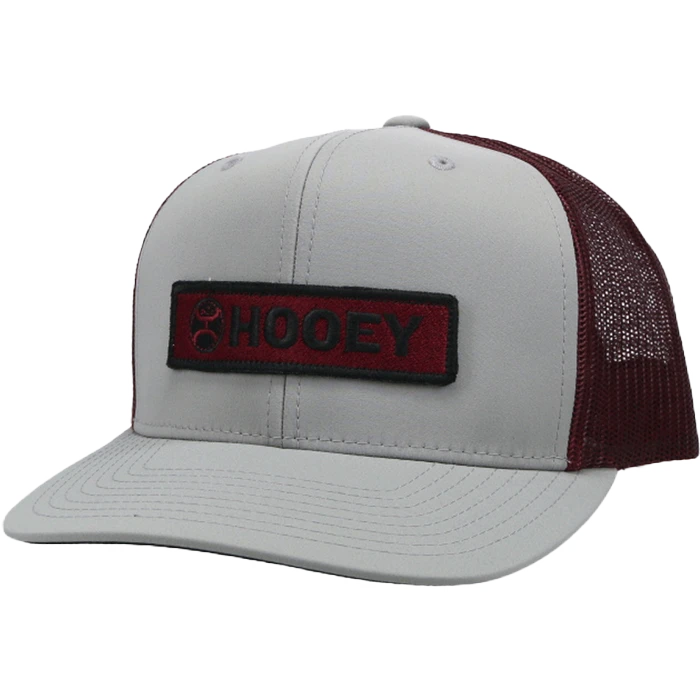 Hooey Unisex "Lock Up" Grey & Maroon Snapback Hat 2113T-GYMA 3 Hooey Unisex "Lock Up" Grey & Maroon Snapback Hat 2113T-GYMA
