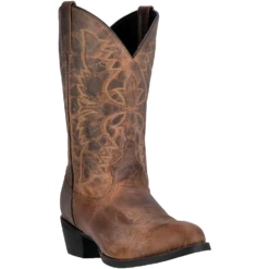 Laredo Men's Birchwood Tan Distressed Round Toe Boots 68452