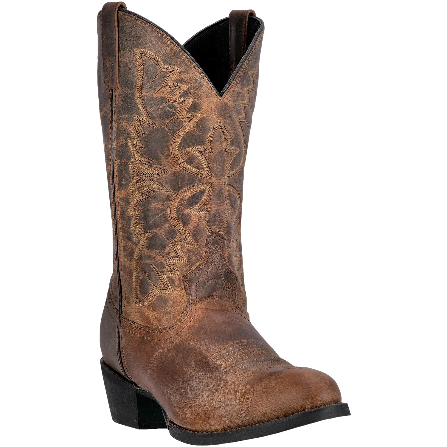 Laredo Men's Birchwood Tan Distressed Round Toe Boots 68452 3 Laredo Men's Birchwood Tan Distressed Round Toe Boots 68452