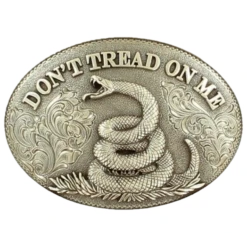 NoconaDon't Tread On Me Silver Belt Buckle 37109