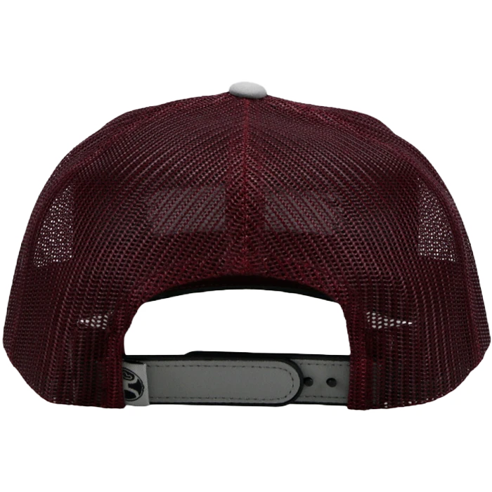 Hooey Unisex "Lock Up" Grey & Maroon Snapback Hat 2113T-GYMA 4 Hooey Unisex "Lock Up" Grey & Maroon Snapback Hat 2113T-GYMA - Image 2