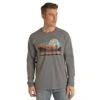 Rock & Roll Denim Men's Desert Graphic Grey Long Sleeve T-Shirt P8-2622 2 Rock & Roll Denim Men's Desert Graphic Grey Long Sleeve T-Shirt P8-2622 -Ariat P8 2622