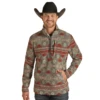 Powder River Outfitters® Men's Aztec Fleece Pullover PRMO91RZXU-02 -Ariat PRMO91RZXU 02