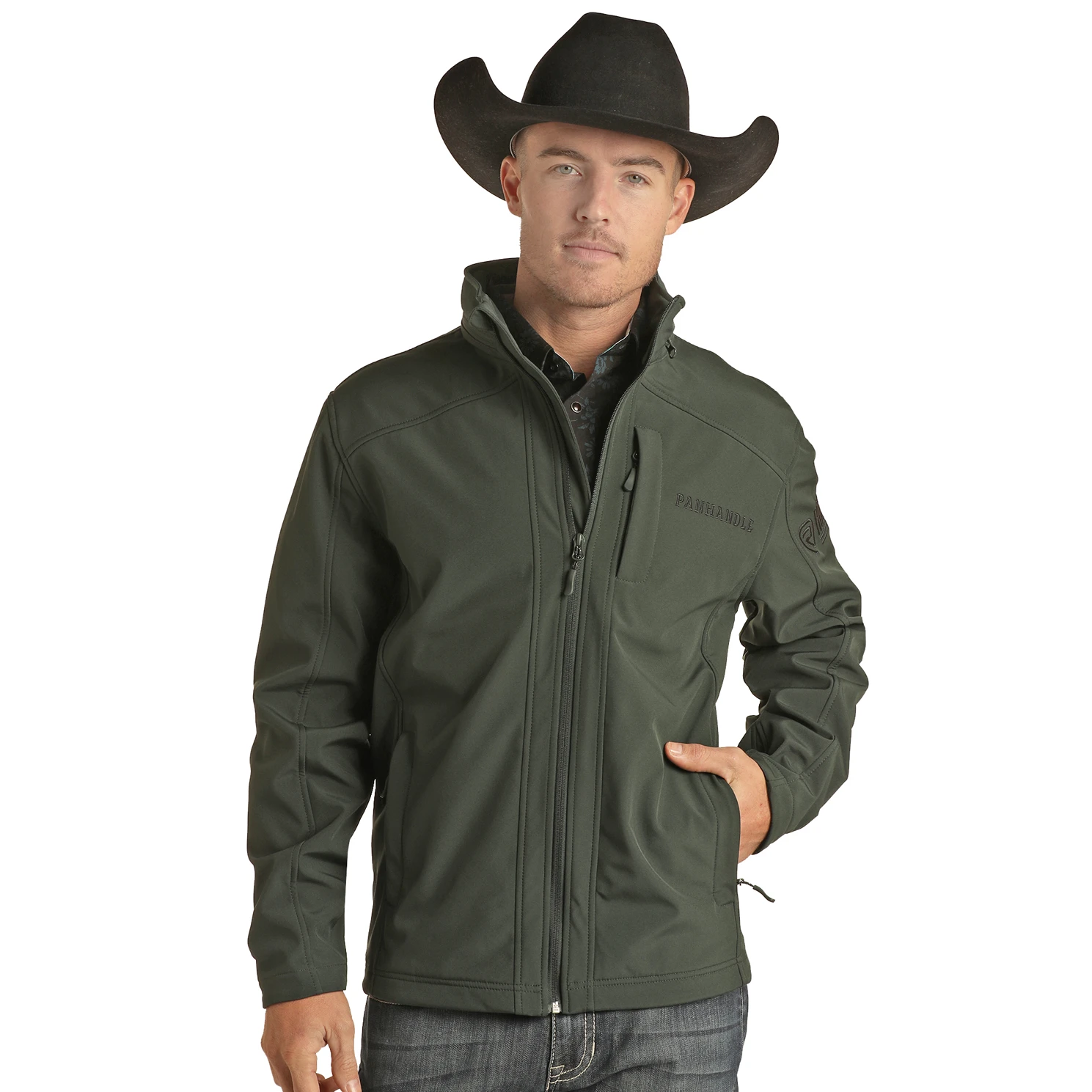 Powder River Outfitters® Men's Softshell Green Jacket PRMO92RZYC-30 3 Powder River Outfitters® Men's Softshell Green Jacket PRMO92RZYC-30