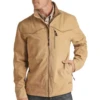 Powder River Outfitters® Men's Brushed Cotton Tan Jacket PRMO92RZYR-27 -Ariat PRMO92RZYR 27
