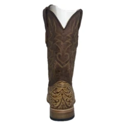 Cowtown® Men's Oryx Hand Floral Tooled Brown Square Toe Boots Q6152 -Ariat Q6152 1