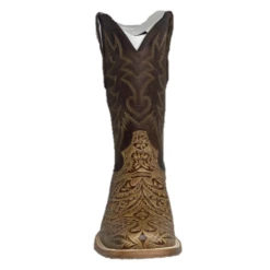 Cowtown® Men's Oryx Hand Floral Tooled Brown Square Toe Boots Q6152 -Ariat Q6152 3