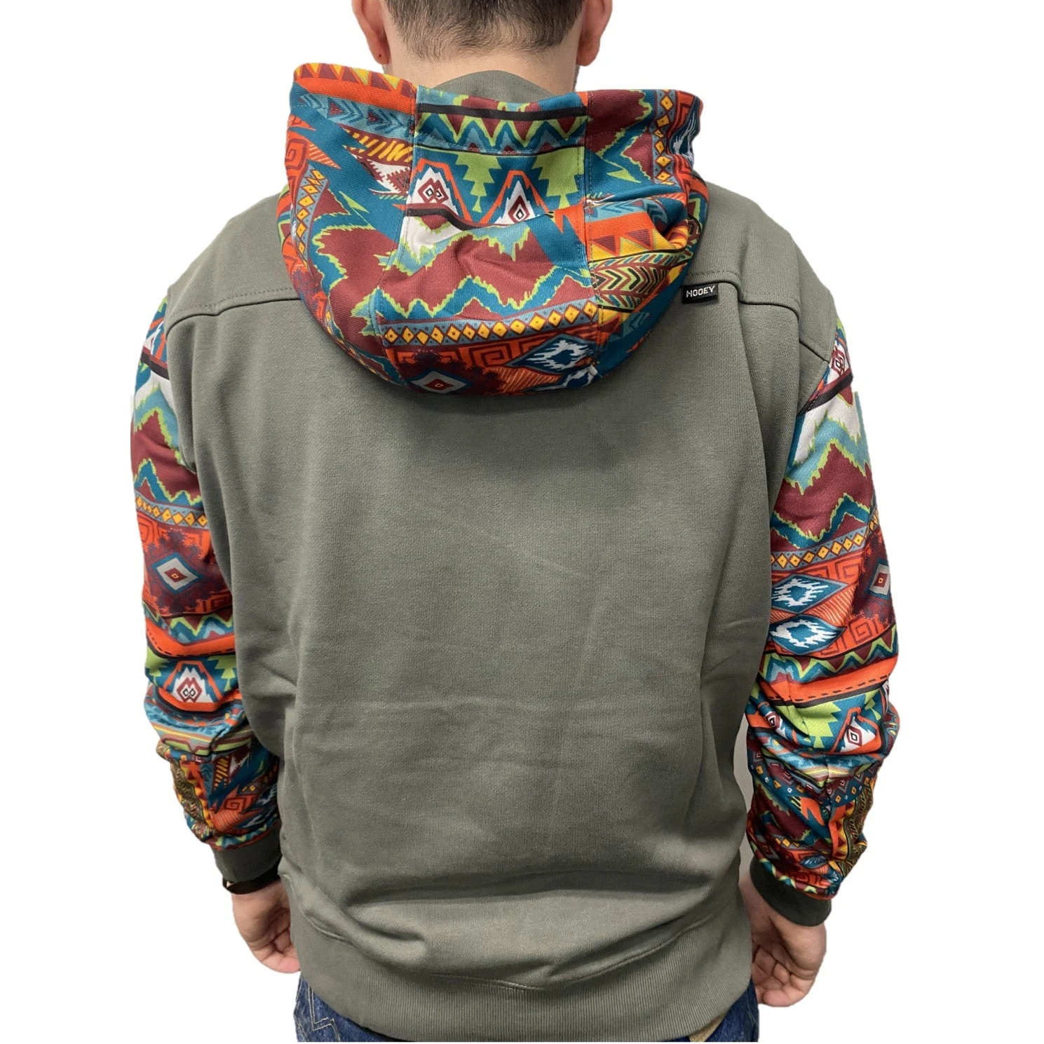 Hooey® Men's Roughy Summit Charcoal & Orange Aztec Hoodie RH1191CHOR 4 Hooey® Men's Roughy Summit Charcoal & Orange Aztec Hoodie RH1191CHOR - Image 2