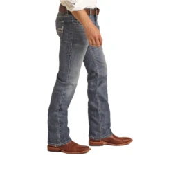 Rock & Roll Men's Pistole Straight Medium Vintage Wash Jeans RRMD1PRZSM -Ariat RRMD1PRZSM3