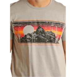 Rock & Roll® Unisex Light Grey Desert Print T-Shirt RRUT21R061-05 -Ariat RRUT21R061 05 2