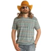 Rock & Roll Cowboy® Unisex Dale Brisby Aztec Blue T-Shirt RRUT21R0J8 -Ariat RRUT21R0J8