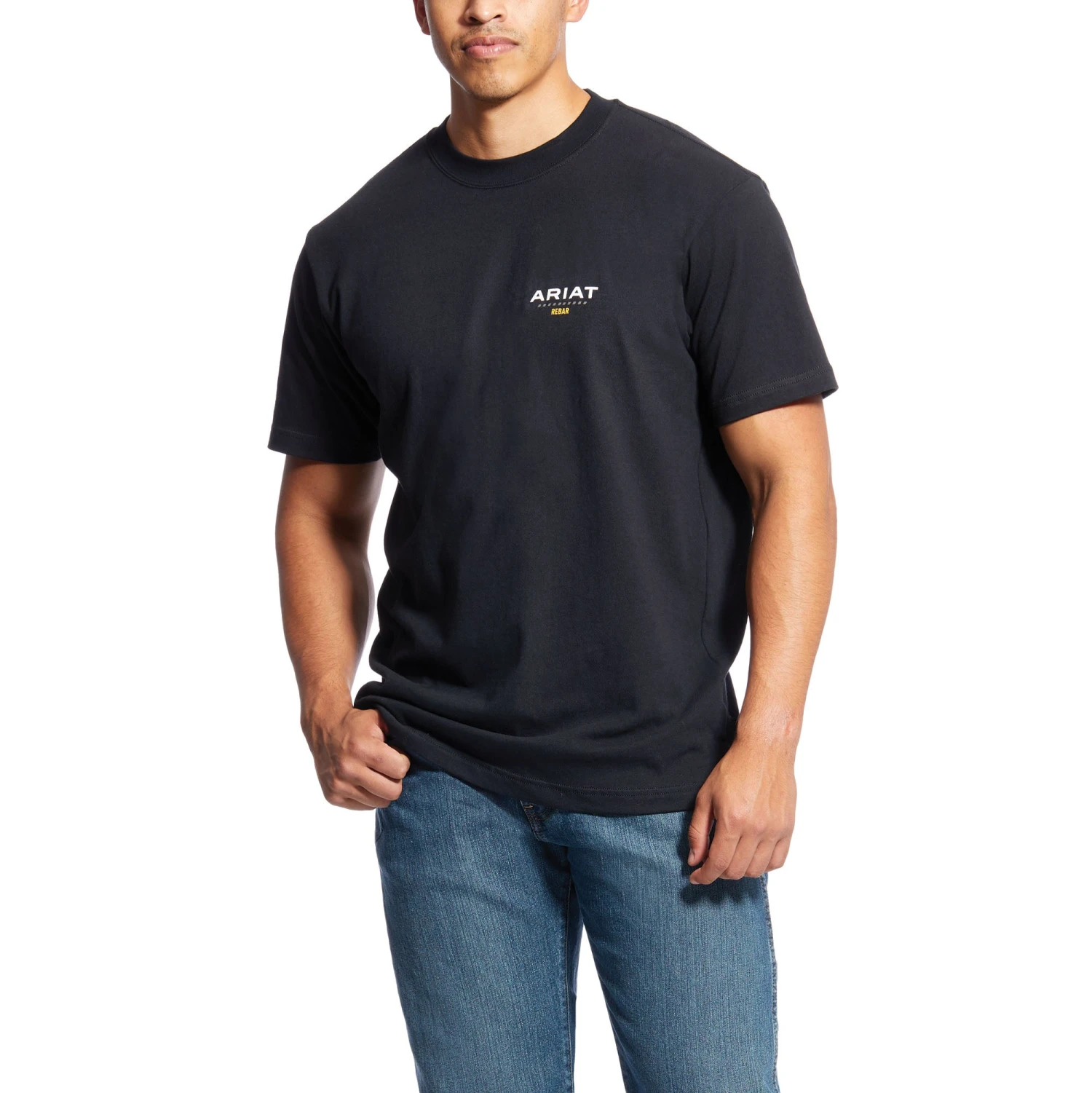 Ariat Men's Rebar Cotton Strong Logo Black T-shirt 10025405 3 Ariat Men's Rebar Cotton Strong Logo Black T-shirt 10025405