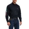 Ariat Men's Team Logo Exclusive Mexican Black Button Up Shirt 10038500 2 Ariat Men's Team Logo Exclusive Mexican Black Button Up Shirt 10038500 -Ariat S21 MNS WEST 10038500 front321