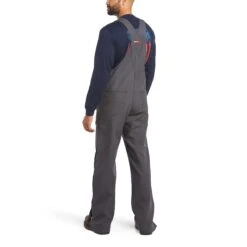 Ariat® Men's FR DuraCanvas Unlined Iron Grey Bib 10034650 -Ariat S21 MNS WORK 10034650 back