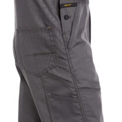Ariat® Mens Rebar DuraCanvas Unlined Grey Bibs 10034653 -Ariat S21 MNS WORK 10034653 detail01