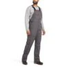 Ariat® Mens Rebar DuraCanvas Unlined Grey Bibs 10034653 -Ariat S21 MNS WORK 10034653 front