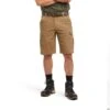 Ariat Men's Rebar Relaxed Durastretch Field Khaki Cargo Shorts 10034680 -Ariat S21 MNS WORK 10034680 front