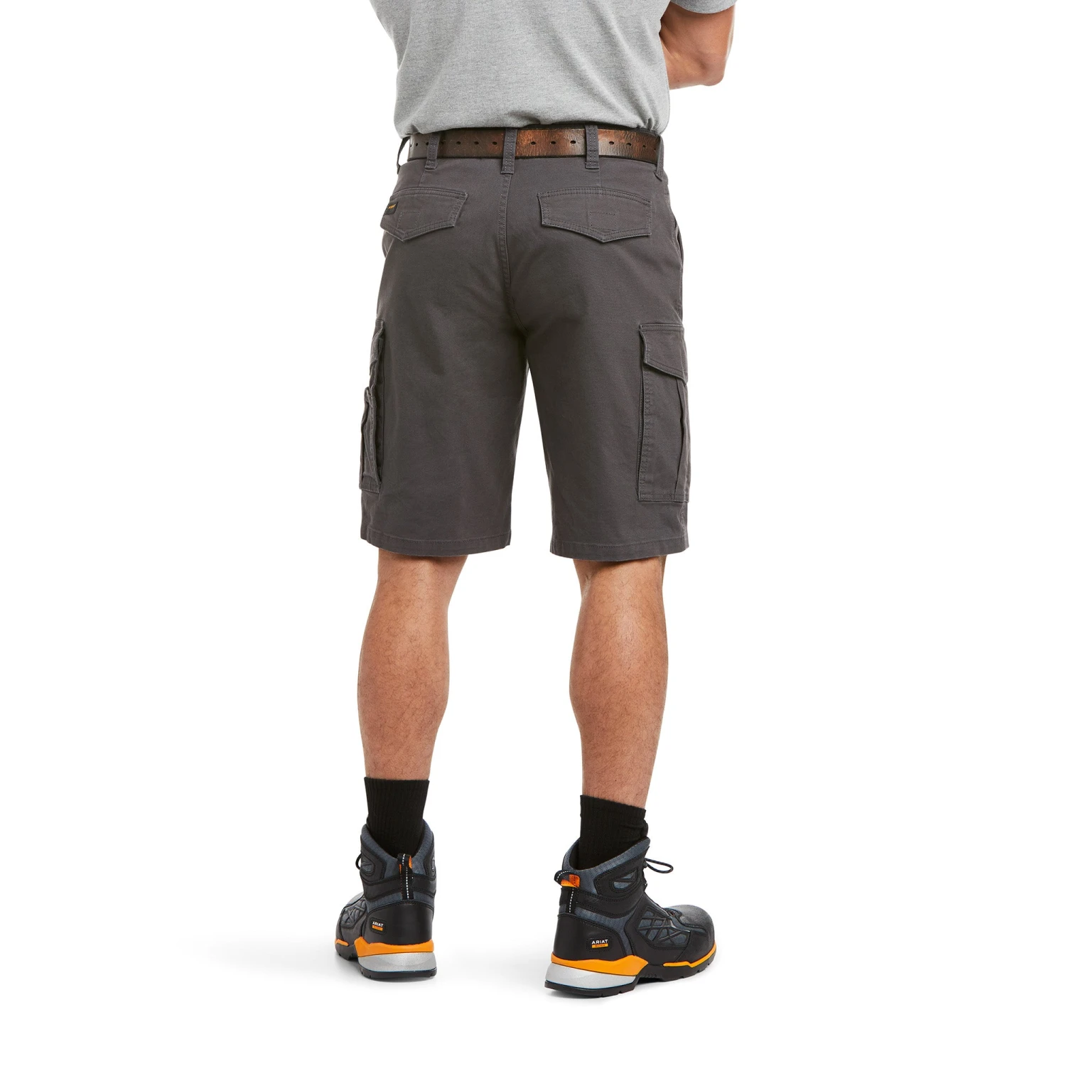 Ariat Mens Rebar Relaxed Durastretch Rebar Grey Cargo Shorts 10034681 4 Ariat Mens Rebar Relaxed Durastretch Rebar Grey Cargo Shorts 10034681 - Image 2