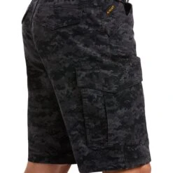 Ariat Mens Rebar Relaxed Durastretch Black Camo Cargo Shorts 10034682 -Ariat S21 MNS WORK 10034682 detail01