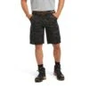 Ariat Mens Rebar Relaxed Durastretch Black Camo Cargo Shorts 10034682 1 Ariat Mens Rebar Relaxed Durastretch Black Camo Cargo Shorts 10034682 -Ariat S21 MNS WORK 10034682 front