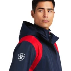 Ariat Men's Spectator Waterproof Navy Team Jacket 10039212 9 Ariat Men's Spectator Waterproof Navy Team Jacket 10039212 -Ariat S22 MNS ENGL 10039212 detail01