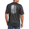 Ariat® Men's Charger Vertical Flag Charcoal Short Sleeve Tee 10039553 -Ariat S22 MNS WEST 10039553 back