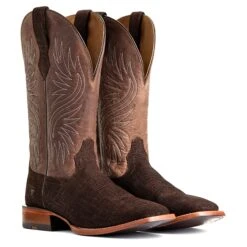 Ariat Men's Circuit Rockridge Dark Coffee & Conch Tan Boots 10040241 -Ariat S22 MNS WEST 10040241 pair