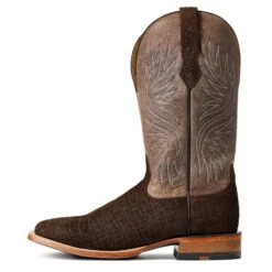 Ariat Men's Circuit Rockridge Dark Coffee & Conch Tan Boots 10040241 -Ariat S22 MNS WEST 10040241 side