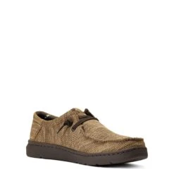 Ariat Men's Hilo Stretch Lace Heather Tan Sip On Shoes 10040444 -Ariat S22 MNS WEST 10040444 medial