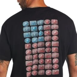 Ariat® Men's Black Buckle Flag Graphic Short Sleeve T-Shirt 10040872 8 Ariat® Men's Black Buckle Flag Graphic Short Sleeve T-Shirt 10040872 -Ariat S22 MNS WEST 10040872 detail01