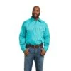 Ariat® Men's FR Lopez Snap Aruba Blue Work Shirt 10035549 -Ariat S22 MNS WORK 10035549 front