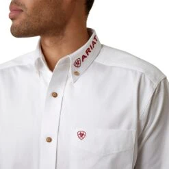 Ariat Men's Team Logo Mexico White Button Down Shirt 10040911 8 Ariat Men's Team Logo Mexico White Button Down Shirt 10040911 -Ariat S23 MNS WEST 10040911 detail01 1