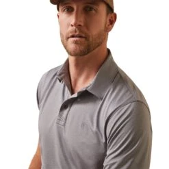 Ariat® Men's Charger 2.0 Fitted Cloud Cover Polo Shirt 10043342 -Ariat S23 MNS WEST 10043342 detail01