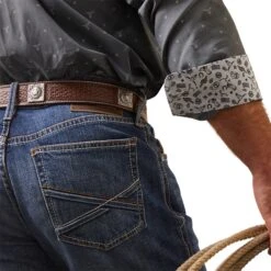 Ariat® Men's Wrinkle Free Classic Faraz Weathered Slate Shirt 10043879 -Ariat S23 MNS WEST 10043879 detail01