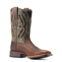 Ariat® Men's Rowder VentTEK™ 360° Rowdy Rust & Forest Green Western Boots 10044478 -Ariat S23 MNS WEST 10044478 medial