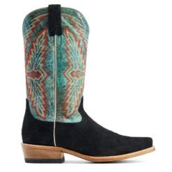 Ariat® Men's Futurity Showman Black Roughout & Roaring Turquoise Western Boots 10044498 -Ariat S23 MNS WEST 10044498 side11