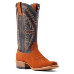 Ariat® Men's Futurity Showman Dark Copper Roughout & Black Western Boots 10044524 13 Ariat® Men's Futurity Showman Dark Copper Roughout & Black Western Boots 10044524 -Ariat S23 MNS WEST 10044524 medial