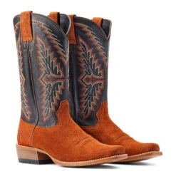 Ariat® Men's Futurity Showman Dark Copper Roughout & Black Western Boots 10044524 15 Ariat® Men's Futurity Showman Dark Copper Roughout & Black Western Boots 10044524 -Ariat S23 MNS WEST 10044524 pair