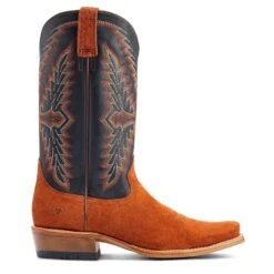 Ariat® Men's Futurity Showman Dark Copper Roughout & Black Western Boots 10044524 11 Ariat® Men's Futurity Showman Dark Copper Roughout & Black Western Boots 10044524 -Ariat S23 MNS WEST 10044524 side11