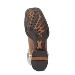 Ariat Men's Ricochet Lightweight Tan & Teal Western Boot 10044568 -Ariat S23 MNS WEST 10044568 sole