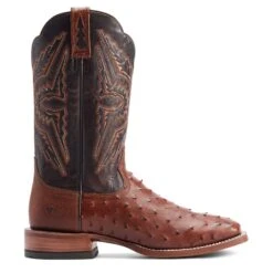 Ariat Men's Broncy Cinnamon Full QuillDark Auburn Western Boots 10044576 -Ariat S23 MNS WEST 10044576 side11