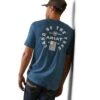 Ariat® Men's Land Of The Free Steel Blue Heather T-Shirt 10044765 2 Ariat® Men's Land Of The Free Steel Blue Heather T-Shirt 10044765 -Ariat S23 MNS WEST 10044765 back
