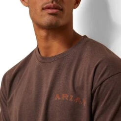 Ariat® Men's Farm Truck Brown Heather Graphic T-Shirt 10044768 -Ariat S23 MNS WEST 10044768 detail01