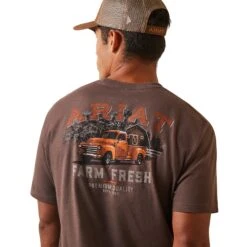 Ariat® Men's Farm Truck Brown Heather Graphic T-Shirt 10044768 -Ariat S23 MNS WEST 10044768 detail02