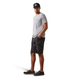 Ariat® Men's Fighting Eagle Stone Heather Graphic T-Shirt 10044773 -Ariat S23 MNS WEST 10044773 full