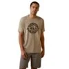 Ariat® Men's Oatmeal Heather Center Fire Graphic T-Shirt 10045285 1 Ariat® Men's Oatmeal Heather Center Fire Graphic T-Shirt 10045285 -Ariat S23 MNS WEST 10045285 front