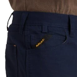 Ariat® Men's Rebar DuraStretch™ Made Tough Navy Shorts 10043172 -Ariat S23 MNS WORK 10043172 detail01