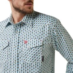 Ariat® Men's FR Dillinger Retro Bachelor Snap Work Shirt 10043751 11 Ariat® Men's FR Dillinger Retro Bachelor Snap Work Shirt 10043751 -Ariat S23 MNS WORK 10043751 detail02