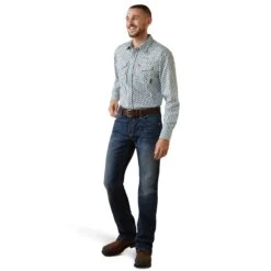 Ariat® Men's FR Dillinger Retro Bachelor Snap Work Shirt 10043751 9 Ariat® Men's FR Dillinger Retro Bachelor Snap Work Shirt 10043751 -Ariat S23 MNS WORK 10043751 full
